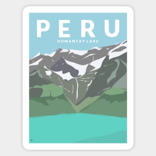 Humantay Lake, Peru Travel Poster Sticker